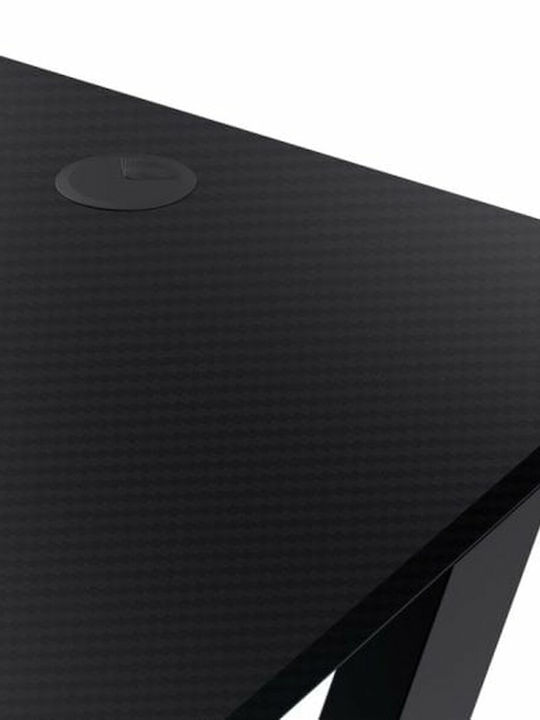 Γραφείο Gaming GXT700 Omnius Ξύλινο Μαύρο με Μεταλλικά Πόδια & USB θύρες 120x60x74εκ. 25420 - Image 5