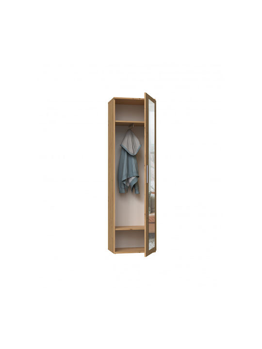 Duo Μονόφυλλη Ντουλάπα με Καθρέπτη Oak 50x35x180cm - Image 3
