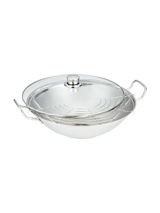 Bosch Wok από Ανοξείδωτο Ατσάλι Με Καπάκι 36cm - Image 3