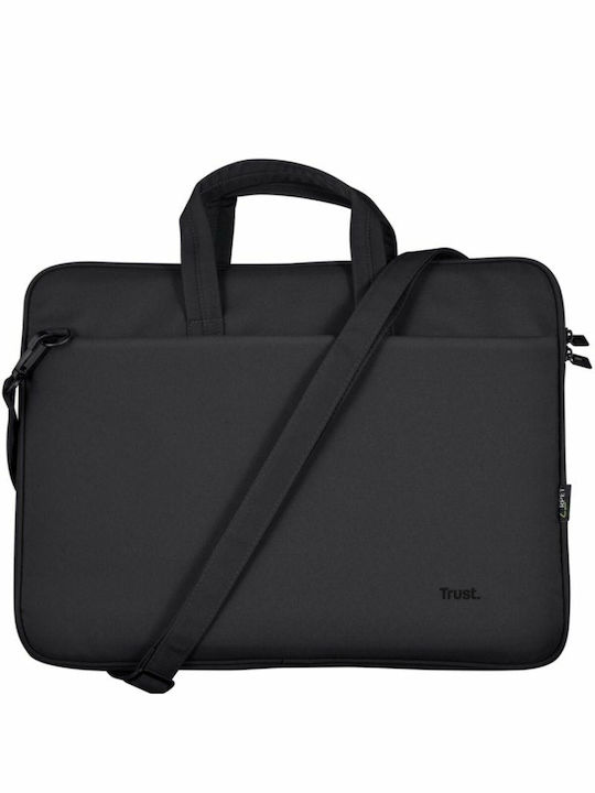 Trust Bologna Τσάντα Ώμου / Χειρός για Laptop με Θύρα USB σε Μαύρο χρώμα - Image 4