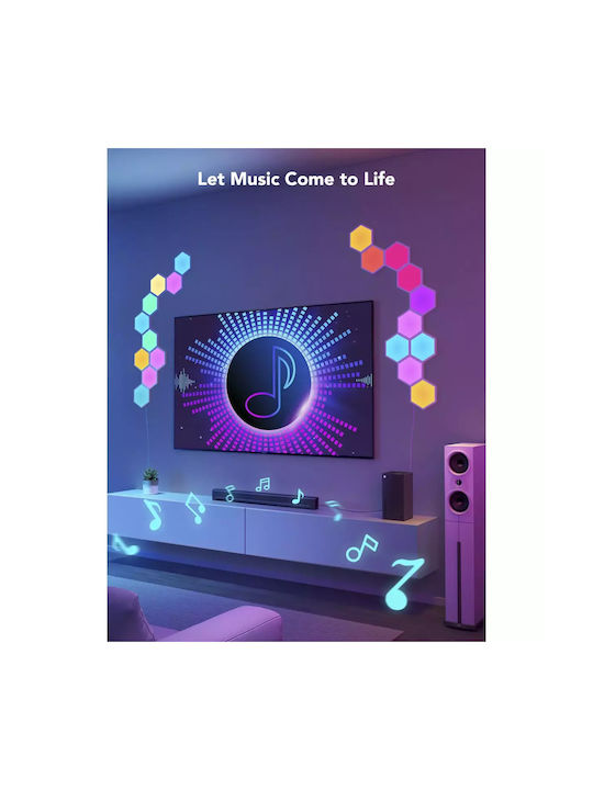 Govee Διακοσμητικό Φωτιστικό Glide Hexa Expansion Pack LED RGBIC Hexagon 2τμχ H1061002 - Image 3