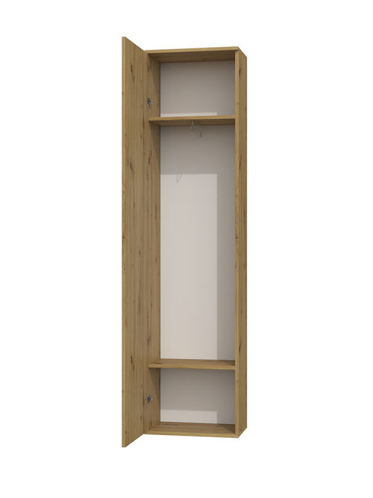 Duo Μονόφυλλη Ντουλάπα με Καθρέπτη Oak 50x35x180cm - Image 5