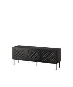 Έπιπλο Τηλεόρασης Ξύλινο Black Matt Μ40xΠ60xΥ150.5cm 1459044