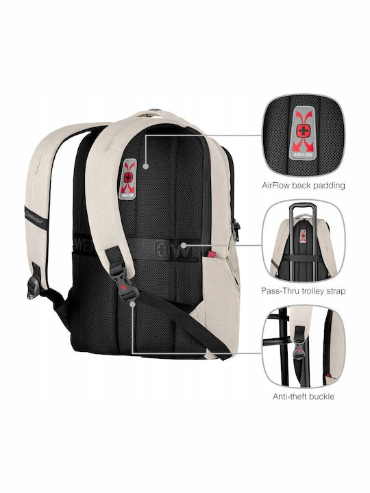 Wenger Τσάντα Πλάτης για Laptop 16" σε Μπεζ χρώμα 653500 - Image 10