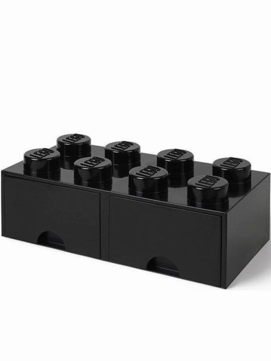 LEGO Παιδικό Κουτί Αποθήκευσης από Πλαστικό 8 Knobs Μαύρο 50x25x17cm 40061733 - Image 4
