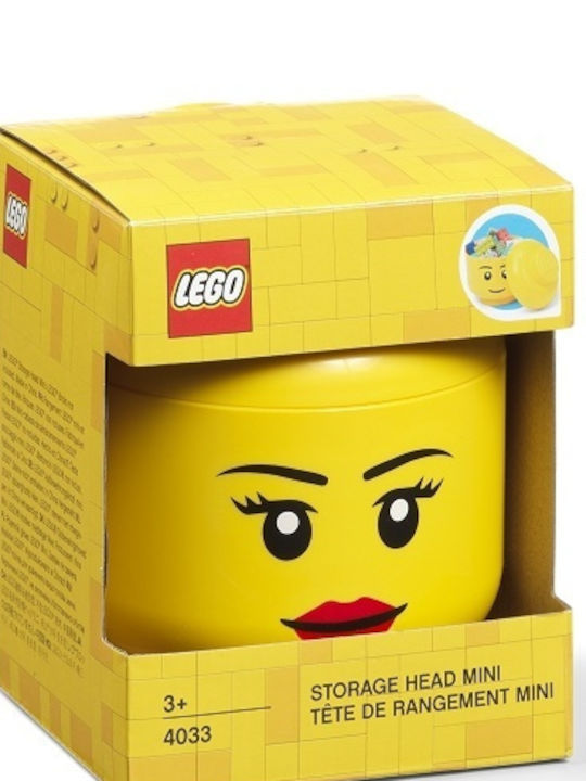 LEGO Παιδικό Κουτί Αποθήκευσης από Πλαστικό Head Κίτρινο 10x10x11cm 40331725 - Image 6