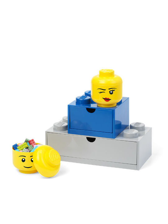 LEGO Παιδικό Κουτί Αποθήκευσης από Πλαστικό Head Κίτρινο 10x10x11cm 40331725 - Image 5
