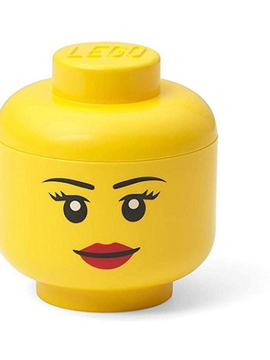 LEGO Παιδικό Κουτί Αποθήκευσης από Πλαστικό Head Κίτρινο 10x10x11cm 40331725 - Image 3