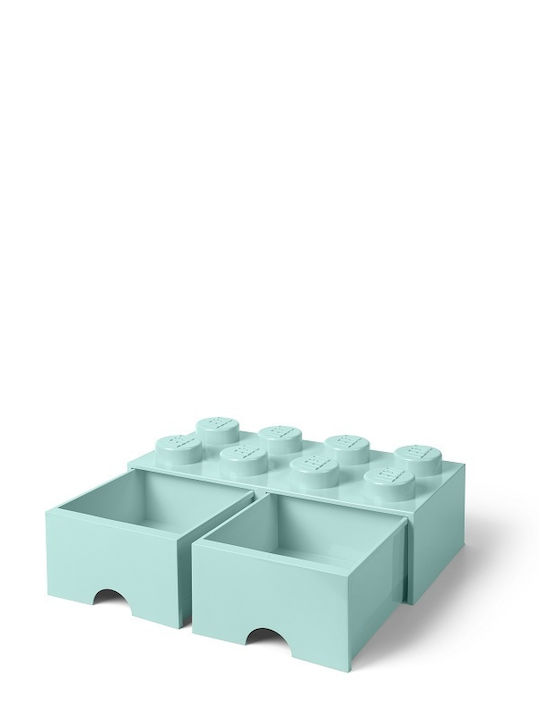 LEGO Παιδικό Κουτί Αποθήκευσης από Πλαστικό 8 Knobs Τιρκουάζ 50x25x17cm 40061742 - Image 9