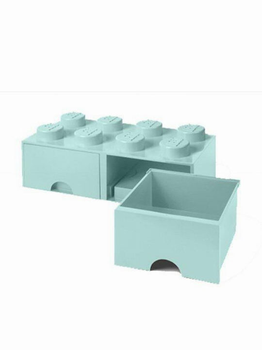 LEGO Παιδικό Κουτί Αποθήκευσης από Πλαστικό 8 Knobs Τιρκουάζ 50x25x17cm 40061742 - Image 5