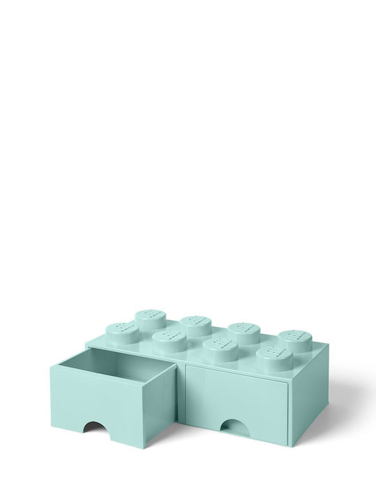 LEGO Παιδικό Κουτί Αποθήκευσης από Πλαστικό 8 Knobs Τιρκουάζ 50x25x17cm 40061742 - Image 4