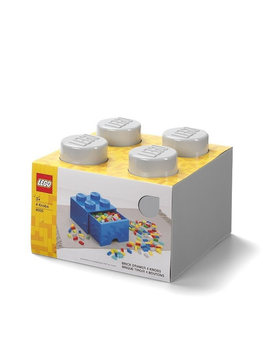 LEGO Παιδικό Κουτί Αποθήκευσης από Πλαστικό 4 Knobs Γκρι 25x25x18cm 40051740 - Image 6