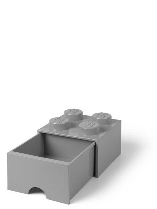 LEGO Παιδικό Κουτί Αποθήκευσης από Πλαστικό 4 Knobs Γκρι 25x25x18cm 40051740 - Image 5
