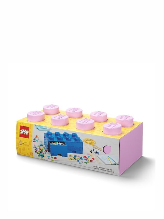 LEGO Παιδικό Κουτί Αποθήκευσης από Πλαστικό 8 Knobs Ροζ 50x25x17cm 40061738 - Image 7