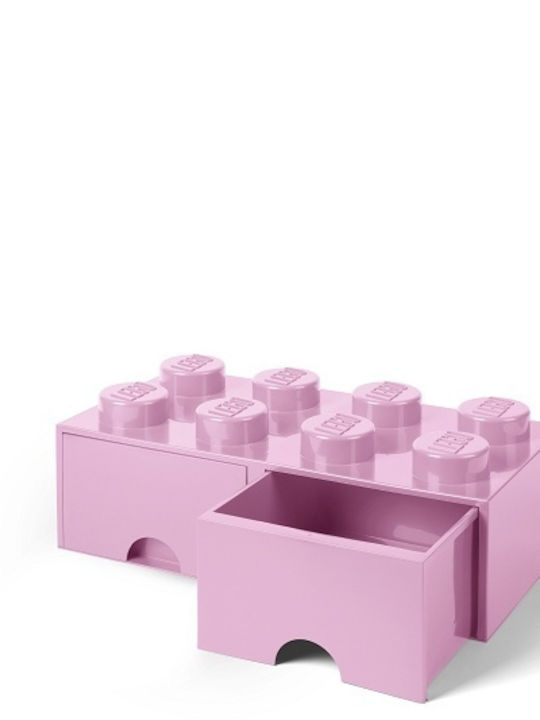 LEGO Παιδικό Κουτί Αποθήκευσης από Πλαστικό 8 Knobs Ροζ 50x25x17cm 40061738 - Image 8