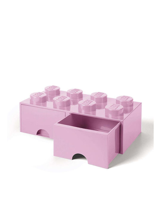 LEGO Παιδικό Κουτί Αποθήκευσης από Πλαστικό 8 Knobs Ροζ 50x25x17cm 40061738 - Image 5