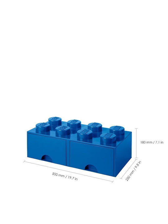 LEGO Παιδικό Κουτί Αποθήκευσης από Πλαστικό Brick Μπλε 50x25x18cm 40061731 - Image 8