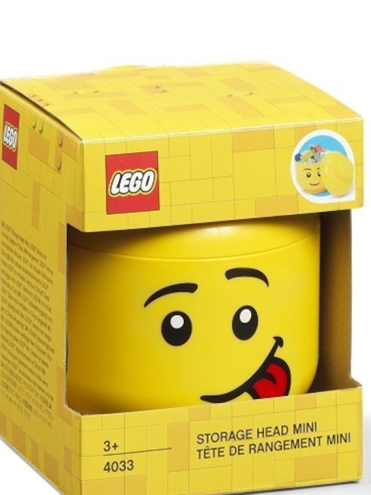 LEGO Παιδικό Κουτί Αποθήκευσης από Πλαστικό Head Κίτρινο 10x10x11cm 40331726 - Image 4
