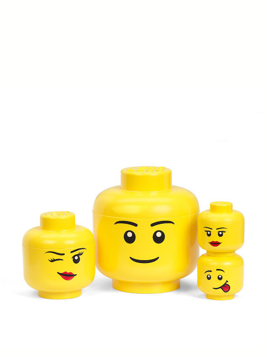 LEGO Παιδικό Κουτί Αποθήκευσης από Πλαστικό Head Κίτρινο 10x10x11cm 40331726 - Image 5