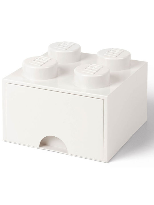 LEGO Παιδικό Κουτί Αποθήκευσης από Πλαστικό 4 Knobs Λευκό 22x22x17cm 40051735 - Image 3