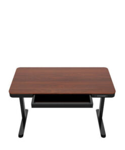 Alternative view of Ηλεκτρικό Γραφείο Ξύλινο Black/walnut με Μεταλλικά Πόδια & USB θύρες 140x70x50εκ.