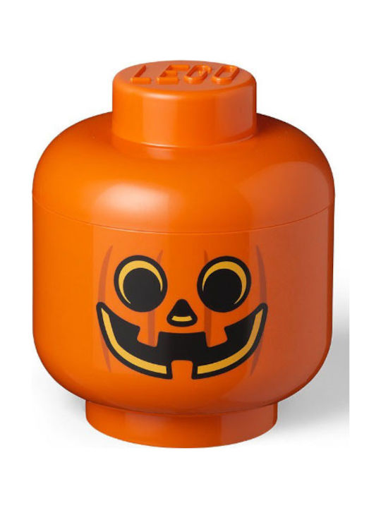 Room Copenhagen Παιδικό Κουτί Αποθήκευσης από Πλαστικό Lego Head Pumpkin Πορτοκαλί 24x24x27cm 40321729 - Image 7