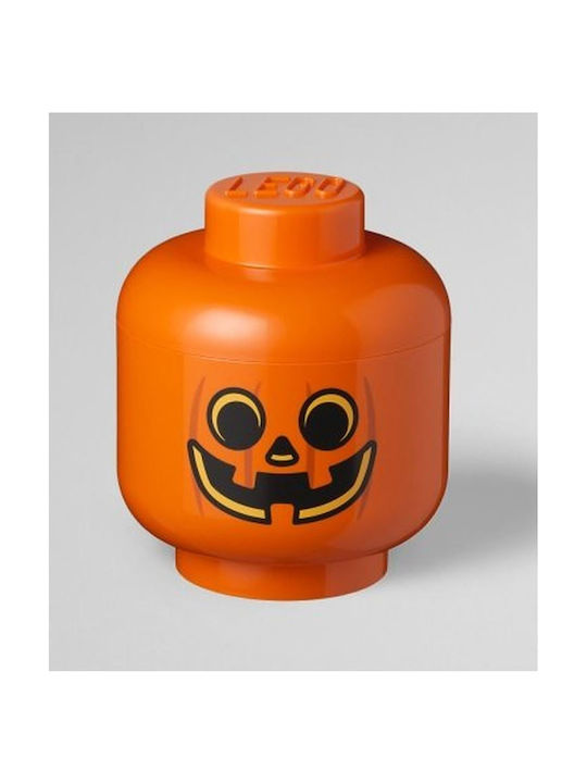 Room Copenhagen Παιδικό Κουτί Αποθήκευσης από Πλαστικό Lego Head Pumpkin Πορτοκαλί 24x24x27cm 40321729 - Image 4