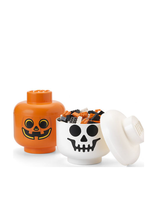 Room Copenhagen Παιδικό Κουτί Αποθήκευσης από Πλαστικό Lego Head Pumpkin Πορτοκαλί 24x24x27cm 40321729 - Image 12