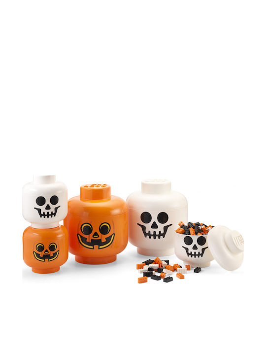 Room Copenhagen Παιδικό Κουτί Αποθήκευσης από Πλαστικό Lego Head Pumpkin Πορτοκαλί 24x24x27cm 40321729 - Image 9