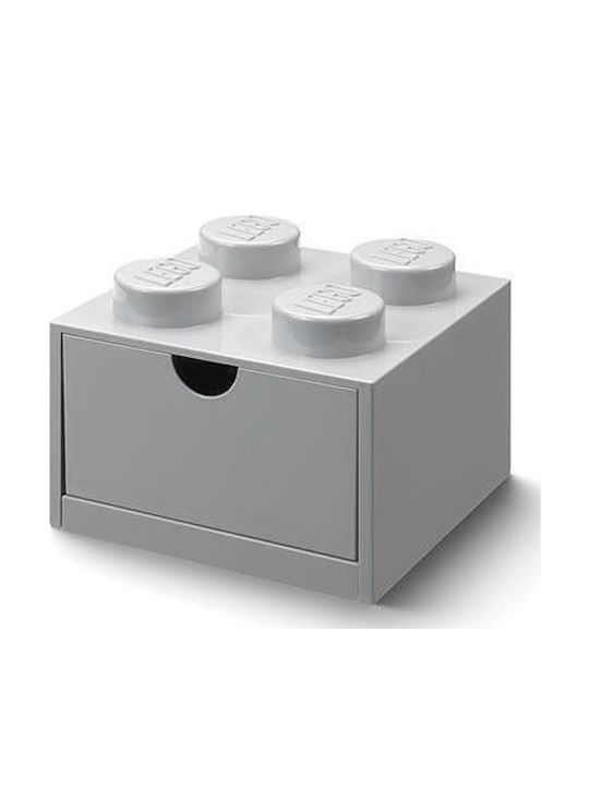 LEGO Παιδικό Κουτί Αποθήκευσης από Πλαστικό 4 Knobs Γκρι 32x16x11cm 40201740 - Image 4