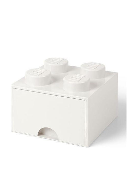 LEGO Παιδικό Κουτί Αποθήκευσης από Πλαστικό 4 Knobs Λευκό 22x22x17cm 40051735 - Image 4