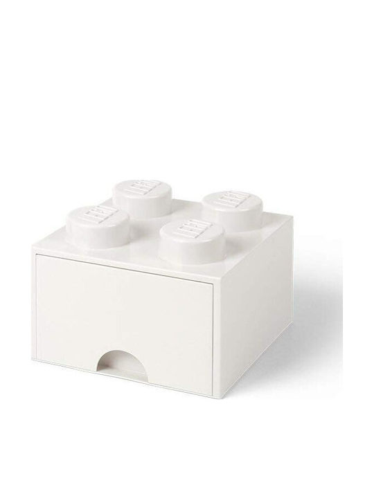 LEGO Παιδικό Κουτί Αποθήκευσης από Πλαστικό 4 Knobs Λευκό 22x22x17cm 40051735 - Image 6
