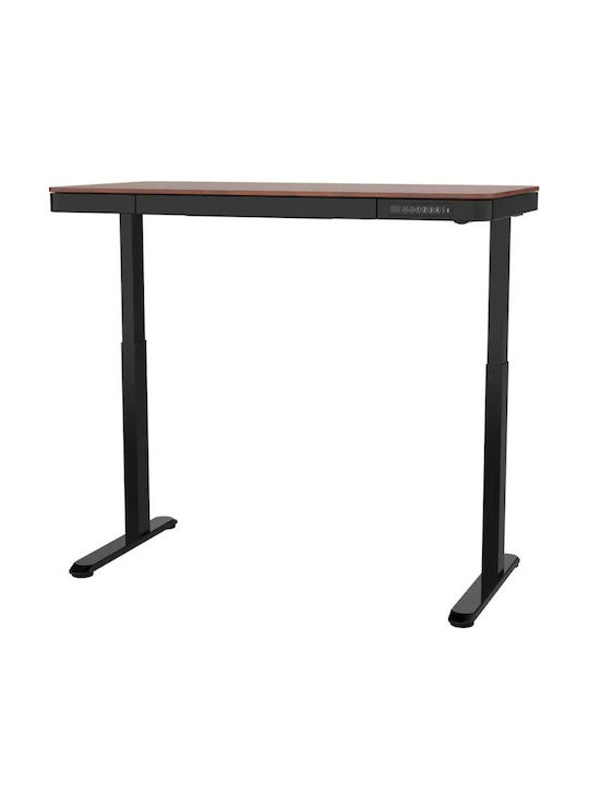 Ηλεκτρικό Γραφείο Ξύλινο Black/walnut με Μεταλλικά Πόδια & USB θύρες 140x70x50εκ. - Image 5