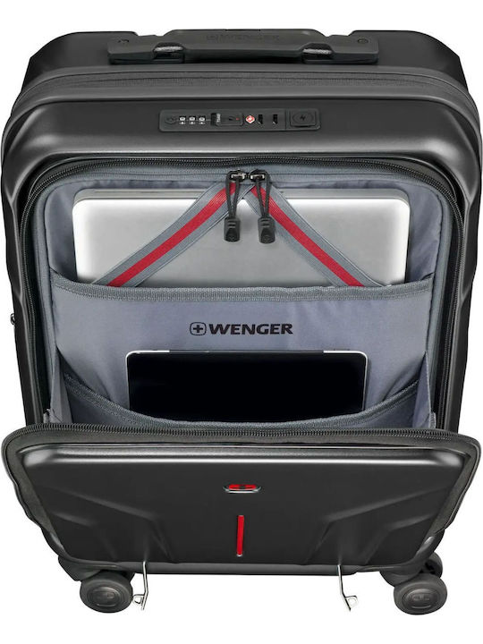 Wenger Carry-on Βαλίτσα Ταξιδίου Καμπίνας Σκληρή Μαύρη με 4 Ρόδες Ύψους 54εκ. 653323 - Image 9