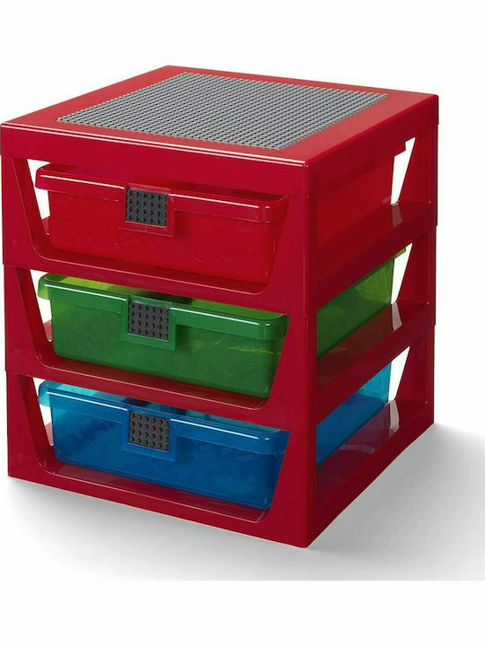 LEGO Σύστημα Αποθήκευσης Παιχνιδιών από Πλαστικό Κόκκινο 34x32x38cm 40950001 - Image 5