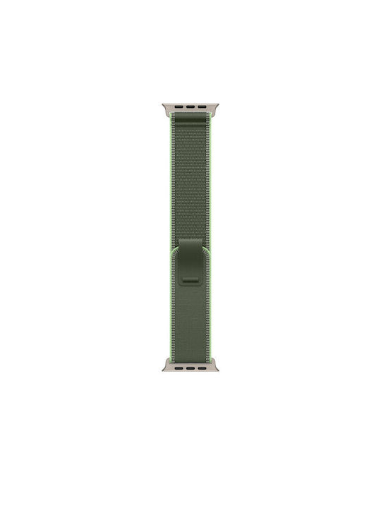 Apple Trail Loop 49mm M/L Λουράκι Υφασμάτινο Green/Neon Natural Titanium Finish (Apple Watch 44/45/46mm/Ultra 49mm) MFT54ZM/A