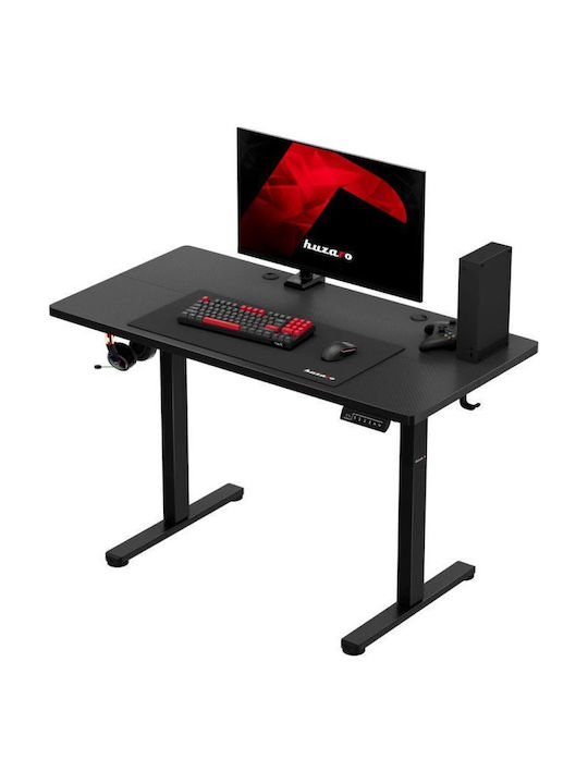 Ηλεκτρικό Γραφείο Gaming Hero Ξύλινο Black με Μεταλλικά Πόδια & Ρυθμιζόμενο Ύψος 120x60εκ. HZ-HERO8.1BLACK - Image 6