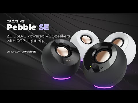 Creative Pebble SE USB-C Ηχεία Υπολογιστή 2.0 με RGB Φωτισμό και Ισχύ 4.4W σε Μαύρο Χρώμα - Image 6