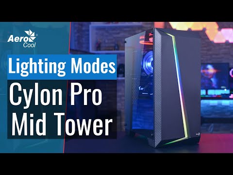 Aerocool Cylon Pro Tempered Glass Gaming Midi Tower Κουτί Υπολογιστή με Πλαϊνό Παράθυρο και RGB Φωτισμό Λευκό - Image 7