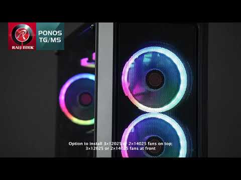 Raijintek Ponos MS Midi Tower Κουτί Υπολογιστή με Πλαϊνό Παράθυρο Μαύρο - Image 12
