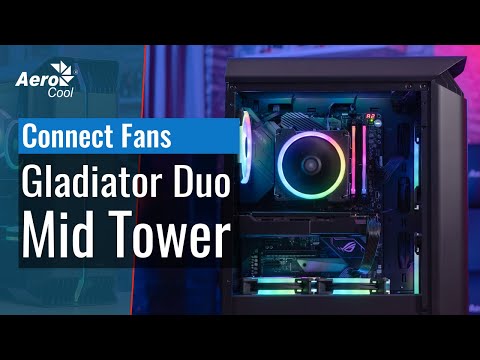 Aerocool Gladiator Duo Gaming Midi Tower Κουτί Υπολογιστή με Πλαϊνό Παράθυρο και RGB Φωτισμό Μαύρο - Image 8