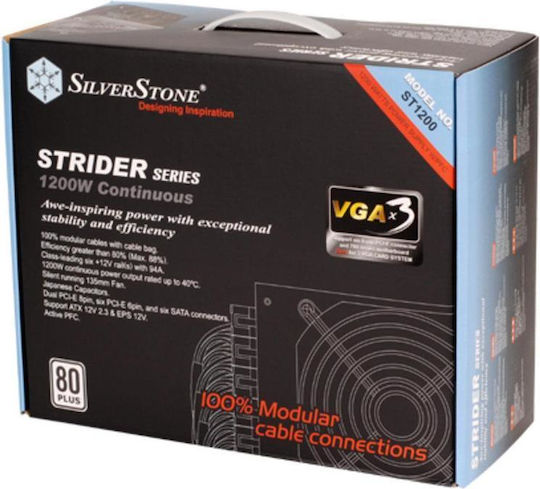 Silverstone 1200W Μαύρο Τροφοδοτικό Υπολογιστή Full Modular 80 Plus Platinum (SST-ST1200) - Image 2