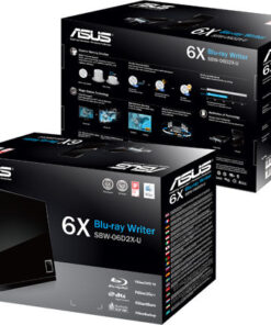 Alternative view of Asus SBW-06D2X-U Εξωτερικός Οδηγός Εγγραφής/Ανάγνωσης Blu-Ray/DVD/CD για Desktop / Laptop Μαύρο