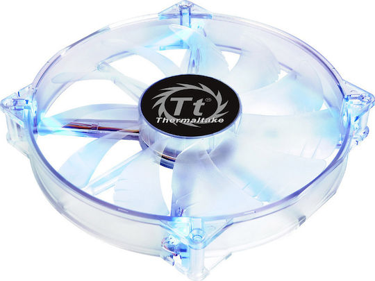 Thermaltake Pure 20 LED Case Fan 200mm με Μπλε Φωτισμό και Σύνδεση 3-Pin Λευκό - Image 2