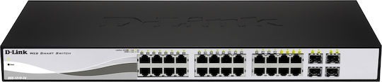D-Link DGS-1210-24P Managed L2 PoE+ Switch με 24 Θύρες Gigabit (1Gbps) Ethernet και 4 SFP Θύρες