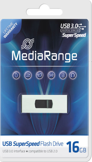 Mediarange Usb 3.0 Flash Drive 16gb Silver - Image 2