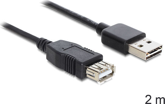 DeLock Easy USB 2.0 Cable USB-A male - USB-A female 2m (83371) - Image 2