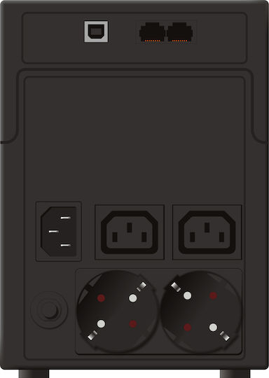 Powerwalker PowerWalker VI 1200 LCD UPS Line-Interactive 1200VA 600W με 2 Schuko Πρίζες - Image 2