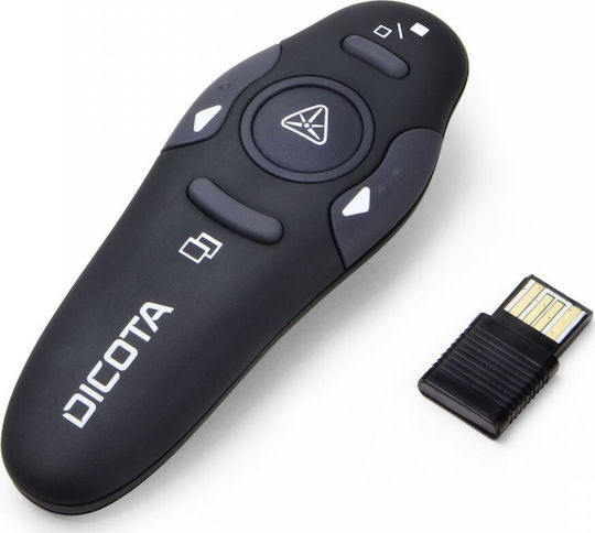Dicota Presenter Pin Point Presenter D30933 με Κόκκινο Laser και Πλήκτρα Slideshow