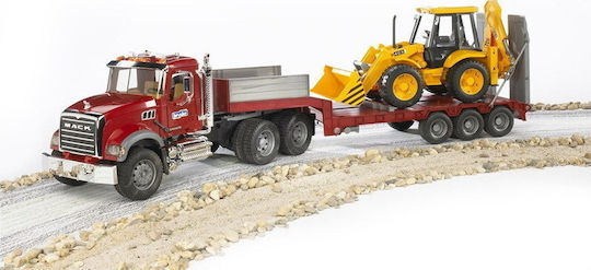 Bruder Μack με Επικαθήμενη Καρότσα & JCB Φορτηγό για 3+ Ετών - Image 4